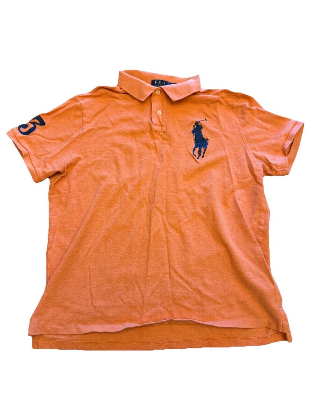 Big Horse Polo Ralph Lauren Orange Embroidered XL